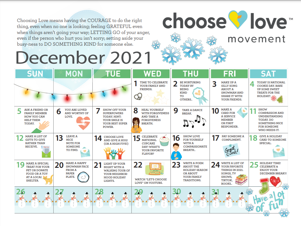 December 2021 Calendar