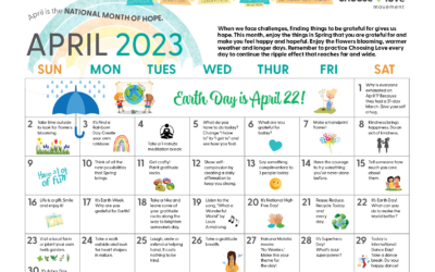 Choose Love April 2023 Calendar
