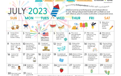 Choose Love July 2023 Calendar
